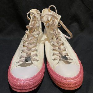 White and Pink Sparkly Converse (Miley Cyrus)